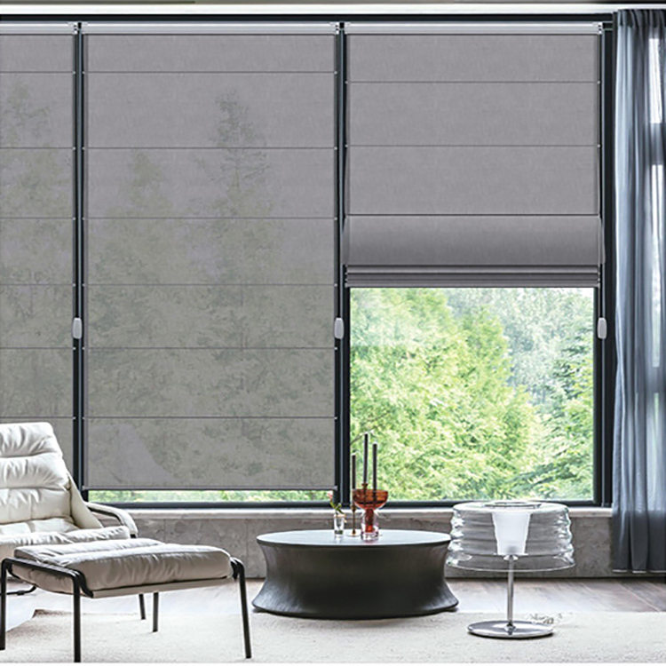 Wholesale Modern Window Blackout Motorized Roman Blind