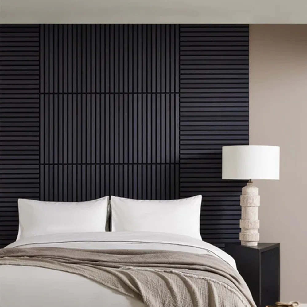MDF/WPC Studio Natural Arificial Wooden Slat Acoustic Slat Aku Panel