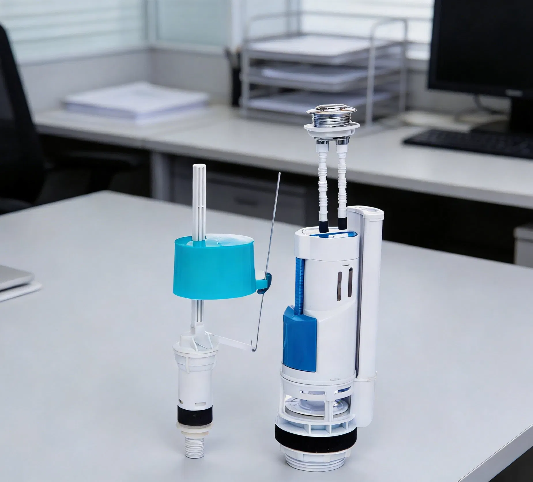 Durable Bathroom Fitting Plastic Cistern Flush Mechanism -- Toilet Water Tank Flushing Device