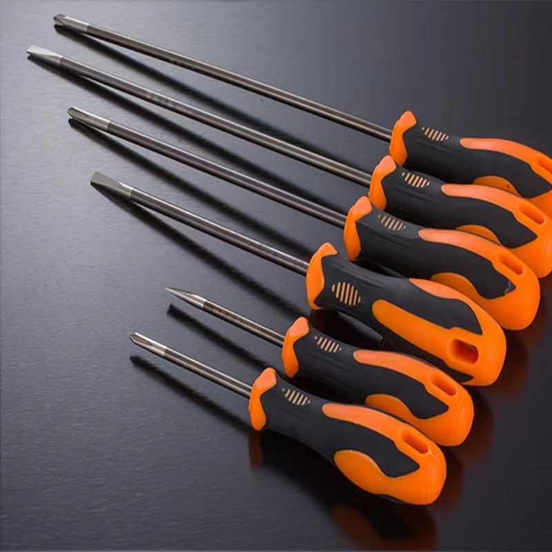 Screwdrivers with Three Color Handle, Cr-V Blade