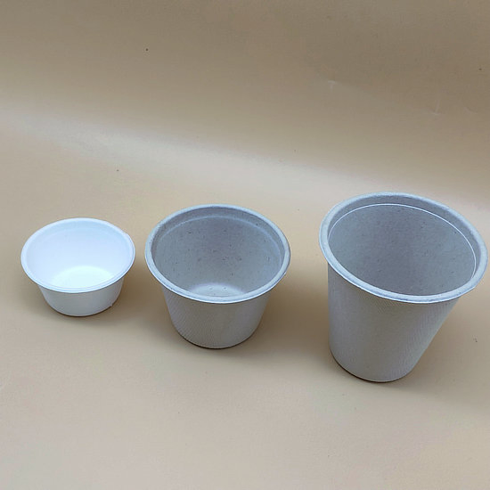 Compostable Bagasse Paper Pulp Cup 140ml for Ice Cream Dessert