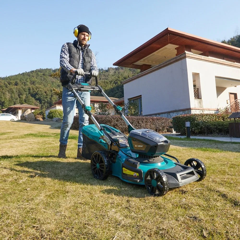 Liangye Cordless Lawnmower Garden Grass Cutting Tools 40V Battery Walk Behind Battery Lawn Mower with Electric Charger and Battery