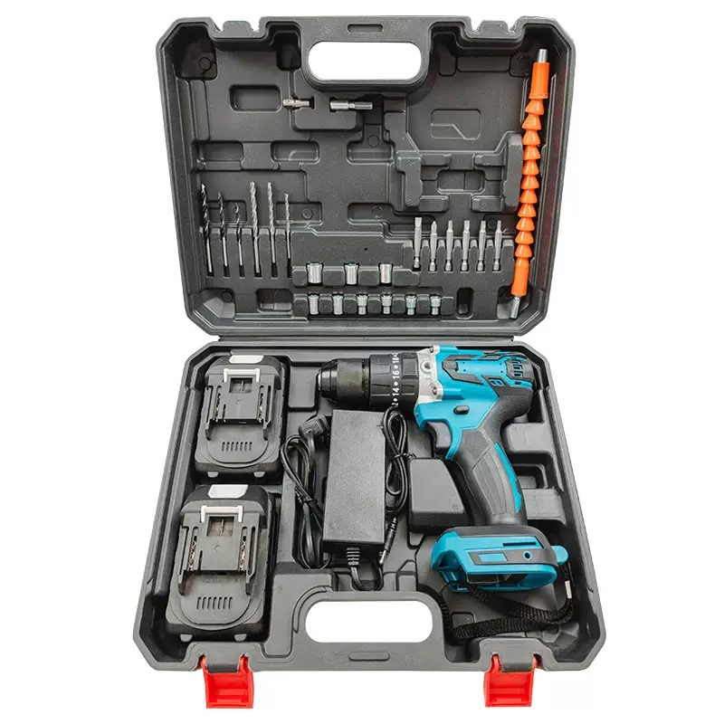 OEM Customizable Heavy Duty Fast Charge Lithium Battery Brushless Electric Drill with Impact for Power Tool Sets