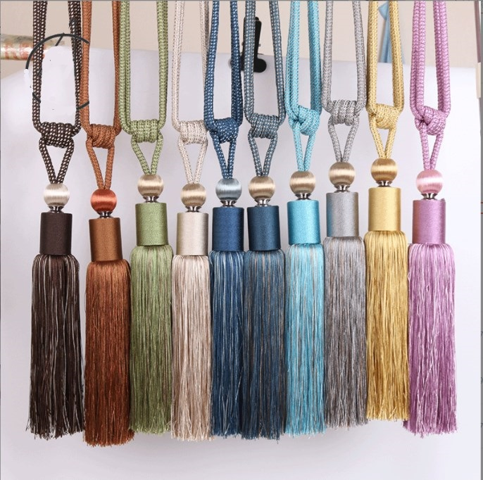 Wholesale Curtain Accessory Multicolor Curtain Tassel Tieback Rope Cord Tieback