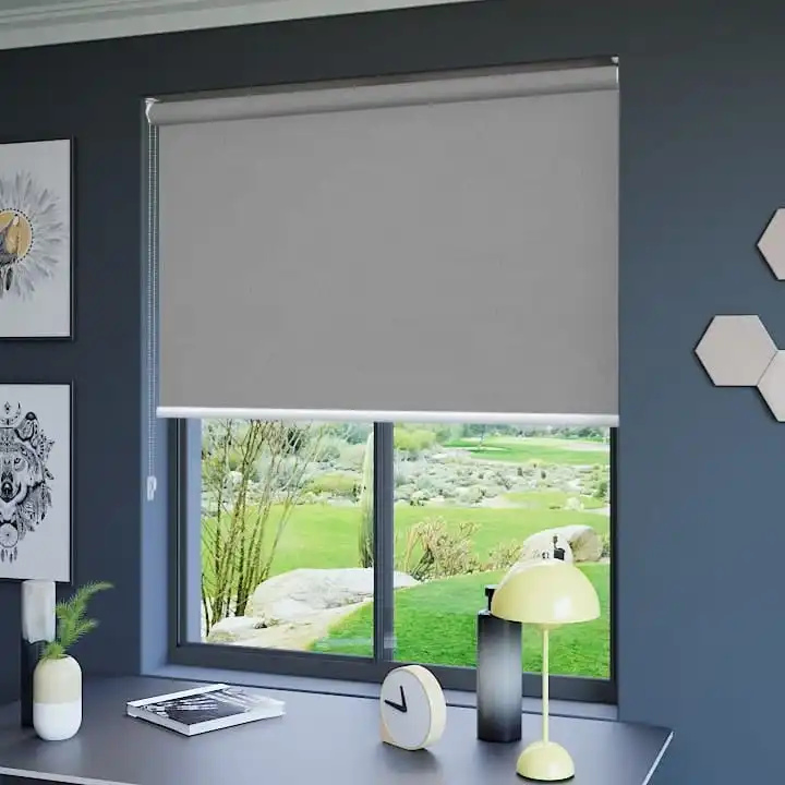 Indoor Motorized Smart Electric WiFi Dual Layer Window Blinds Shades