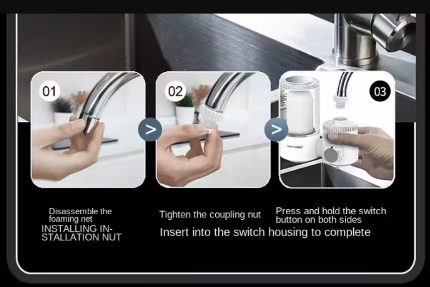 Manual Faucet Kitchen Water Purifier Household Water Purification Filter