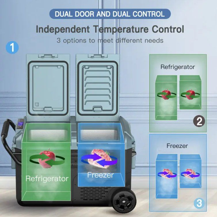 Waycool Wg65 58L Camping Car Fridge Best Portable Car Fridge 12V 24V Car Electric Cooler Compressor with OEM and ODM