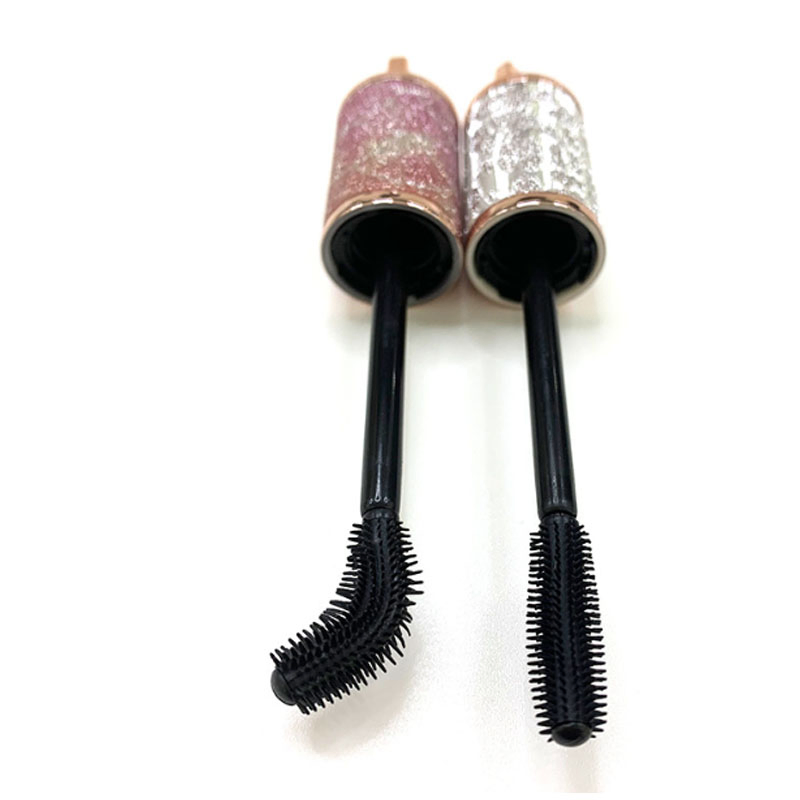Fashion Round Thick Slender Long Lasting Black Mascara Rotating Silicone