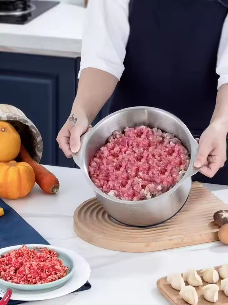 Multifunctional 5L Dough Maker Kitchen Food Grinders Meat Chopper Small Automatic Electric Stainless Steel Meat Grinder for Home