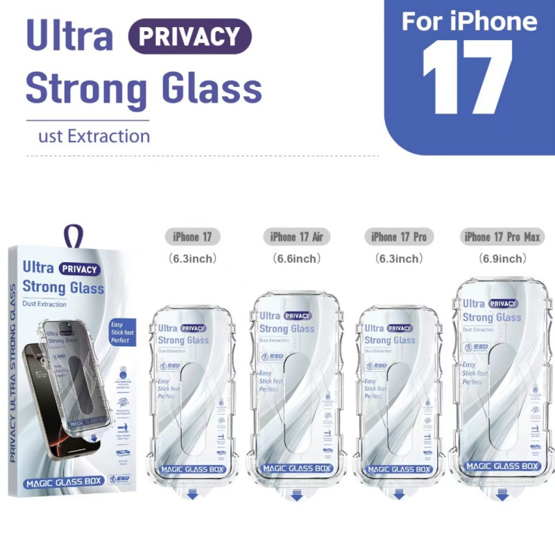 Защитное стекло Full Cover Anti-Spy для iPhone 13-17 PRO Max