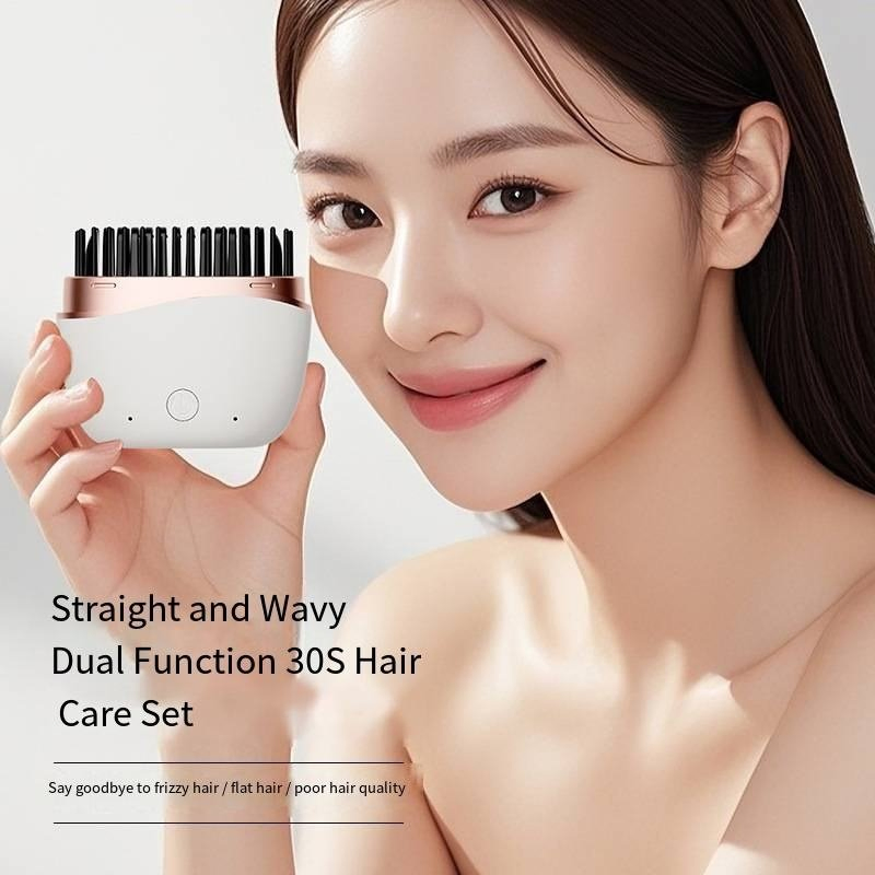Travel-Friendly Design Portable Hair Styler Mini Cordless Ceramic Coating Straightening Comb for Hotel Use