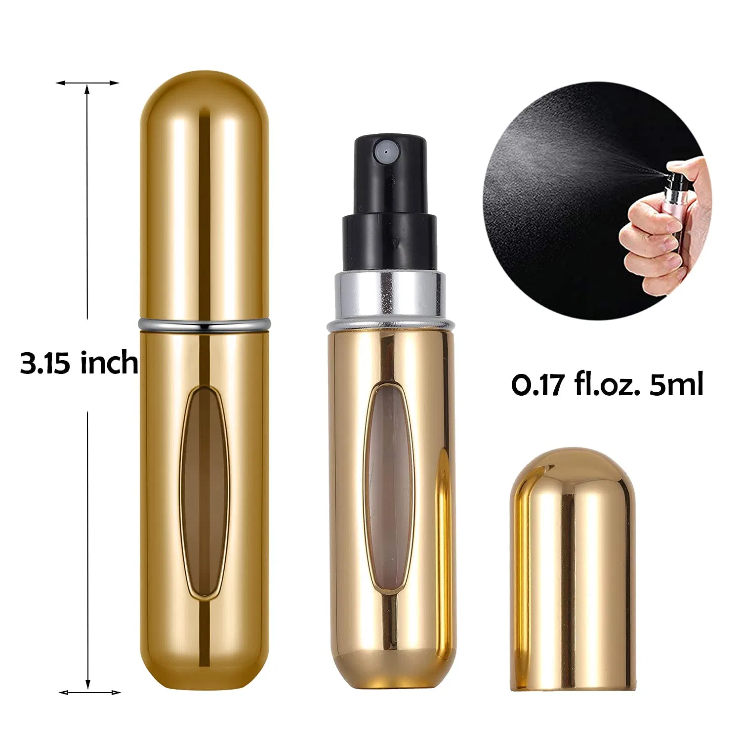 Portable Mini Refillable Perfume Atomizer Bottle Atomizer Travel Size Accessories Spray Bottles