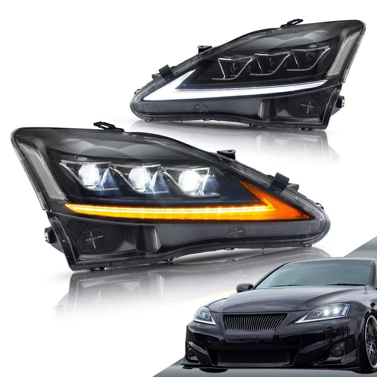 15-25W Clear High-Power LED Car Headlight for Vehicle Repair