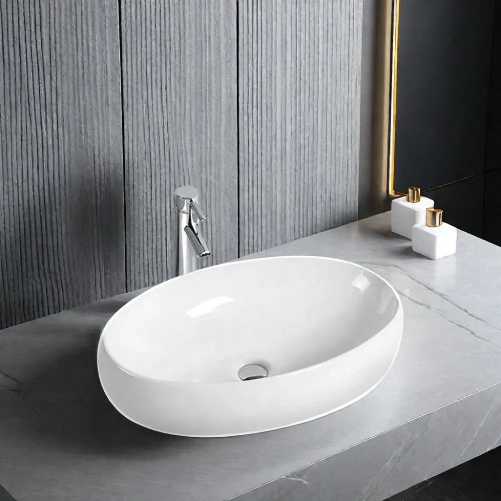 Factory Price Sanitary Ware Ceramic Sink Countertop Round Wash Basin for Bathroom
