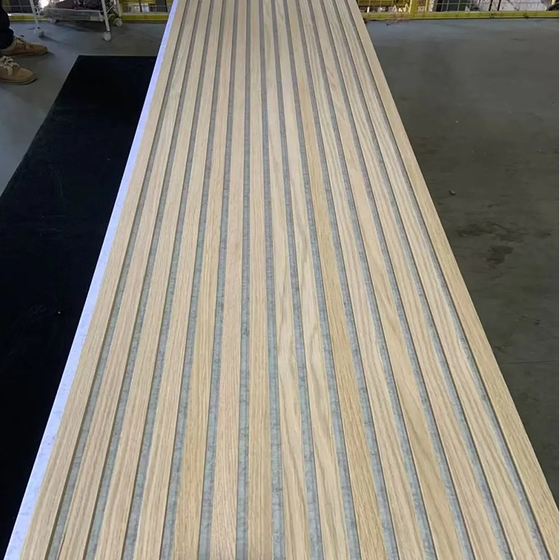 Fireproof WPC Grid Acoustic Panel Indoor/Outdoor Soundproof Wall Panel