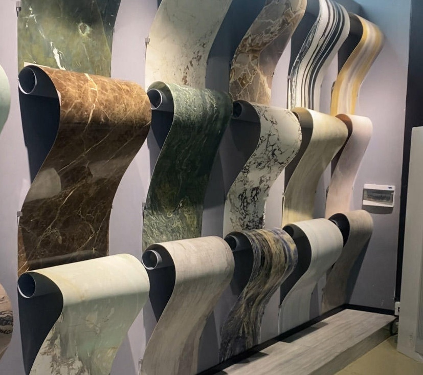 Flexible Stone Smart Stone Rammed Earth Board Red Flexible Stone 1180*2980mm in Fujian