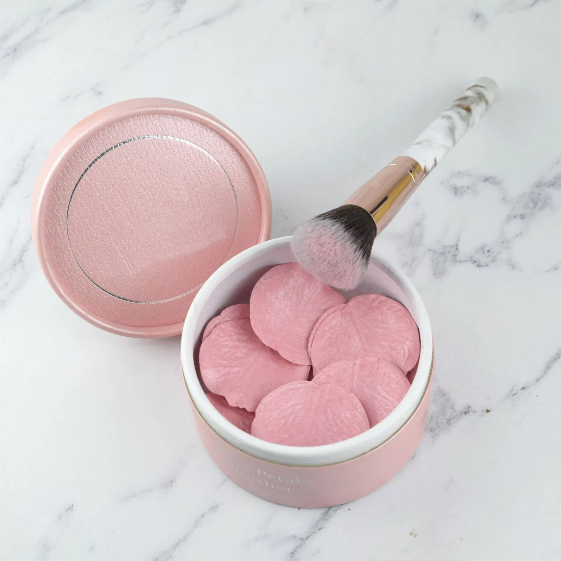 Custom Logo Rose Pink Makeup Product Petal Pastel Mono Blush