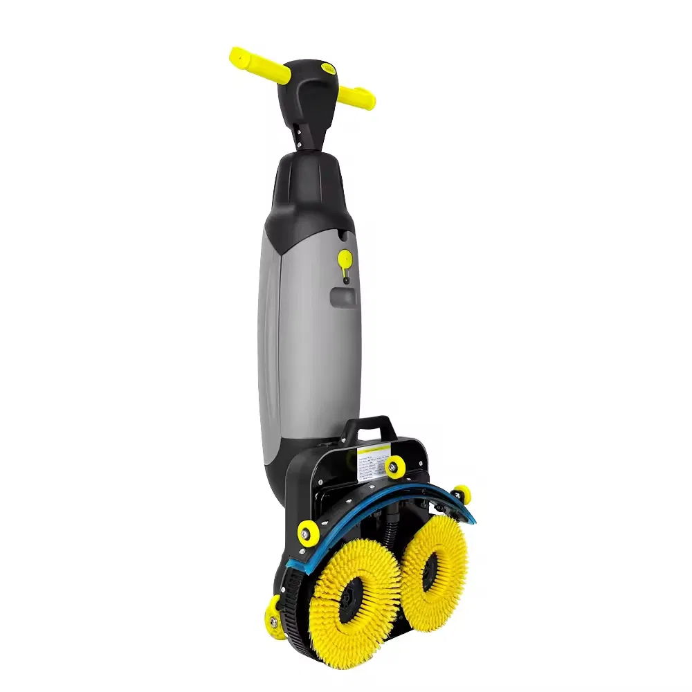 Mini Double Brushes Scrubber Battery Plastic Manual Metal Electric Walk-Behind Floor Scrubber Floor Scrubber for Hotel Farms