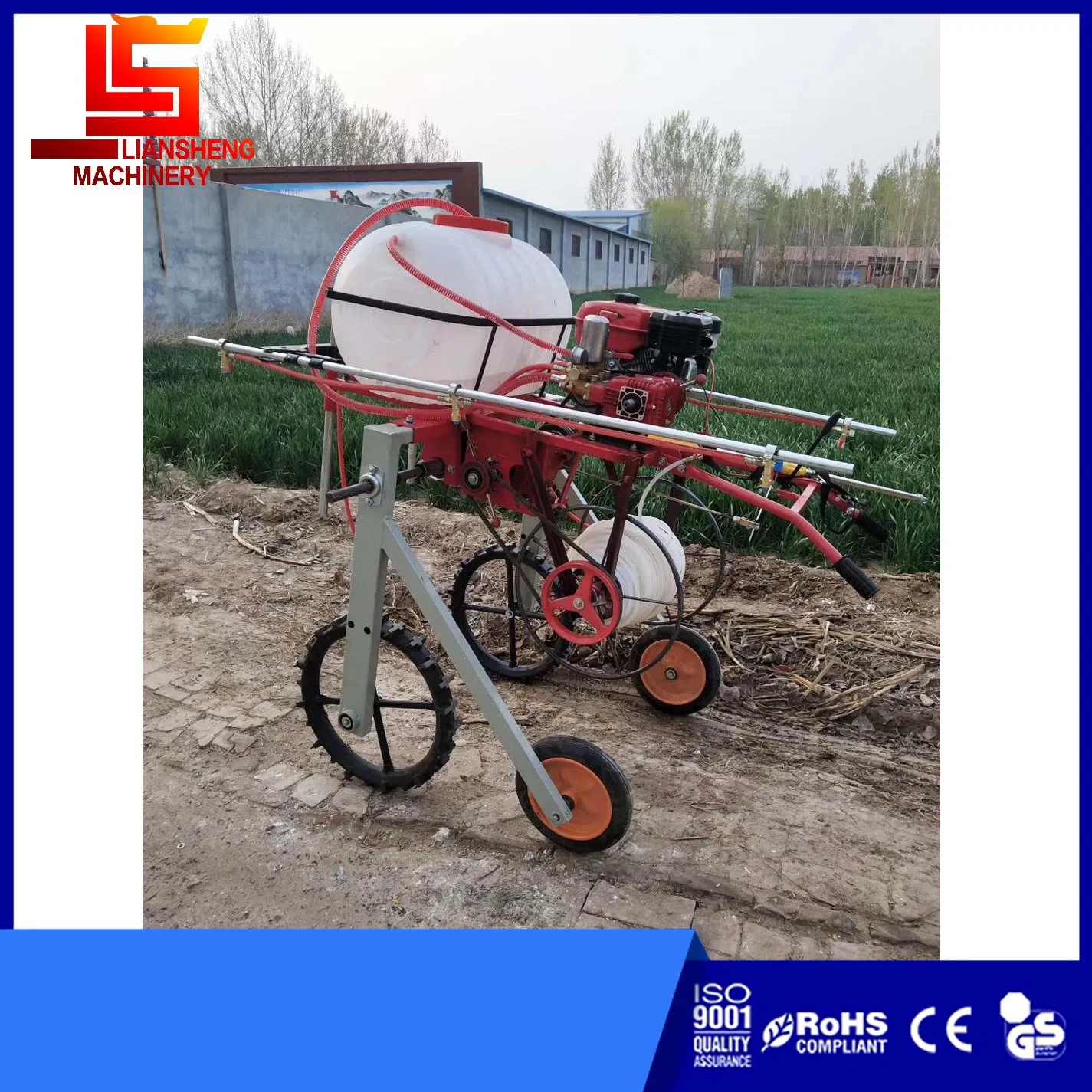 Gasoline Self-Propelled Boom Sprayer Small Agricultural Spraying Machine Wheat Rice Corn Crop Vegetables Fruit Tree Mist Sprayer