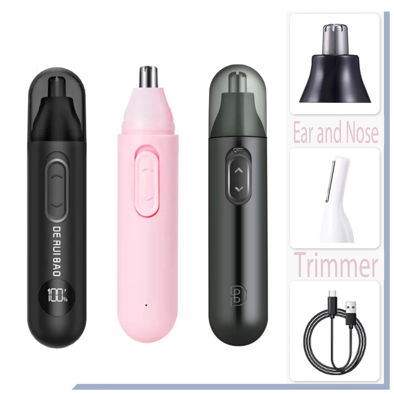 Pain-Free Facial Detail Grooming Tool Nose Hair Trimmer