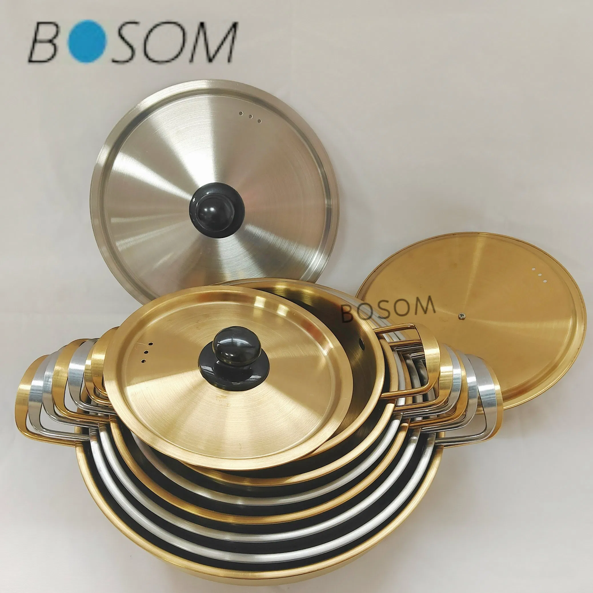 Durable Stainless Steel Korean Style Seafood Cooking Pot Noodle Pan