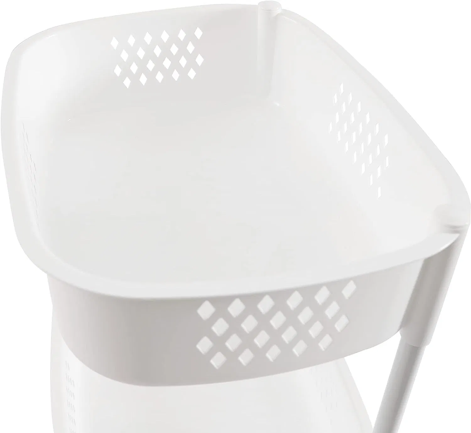 Factory Wholesale Multi-Layer Dirty Clothes Storage Basket Rolling Laundry Hamper Bathroom Laundry Basket with Wheels and Handle