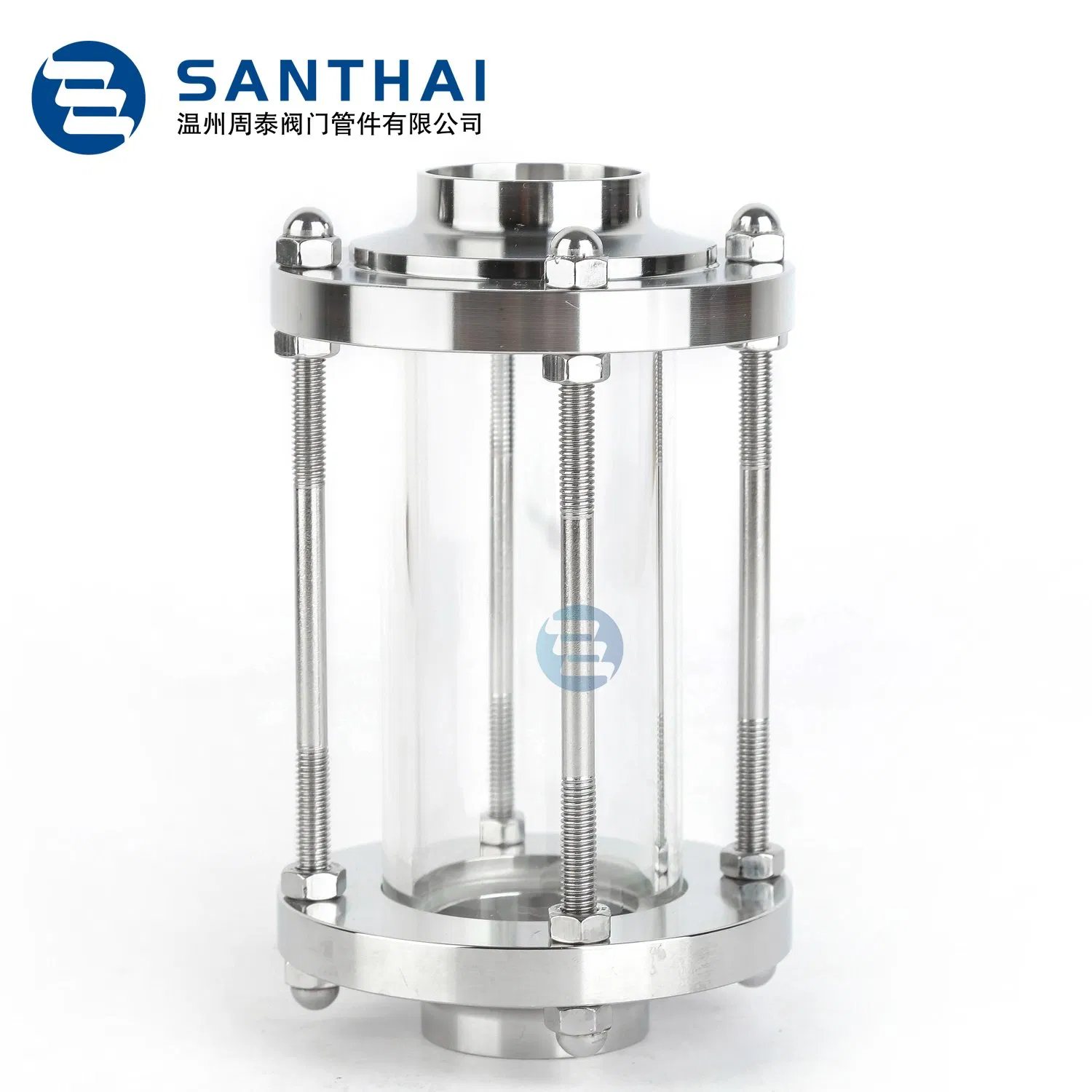 Hygienic Sanitary Stainless Steel Clamp Tubular Sight Glass with Protective Steel Net