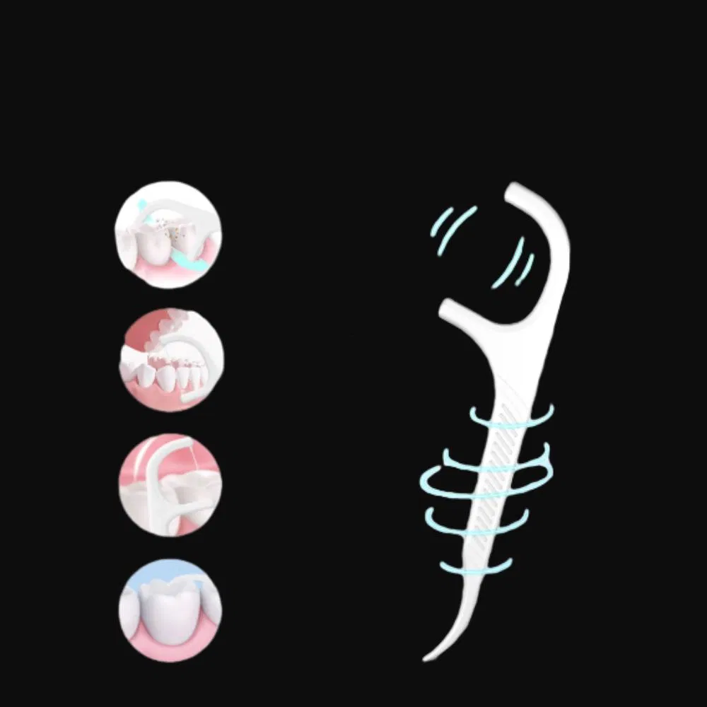 Portable Zipper Bagged Polymer Anti Slip Groove Oral Cleaning Dental Floss