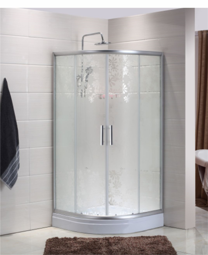 Simple Glass Door Enclosure with Mat and Fog for Toilet Bathroom Wc Shower