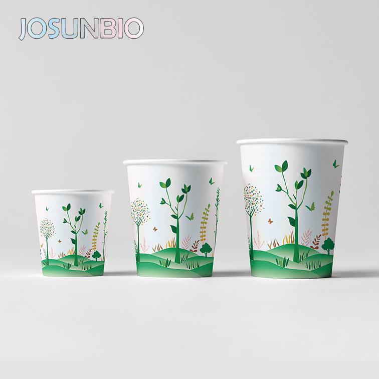 Бумажные чашки 4oz с логотипом, биоразлагаемые