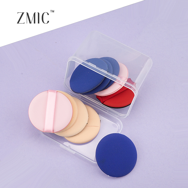 Rectangle Empty Plastic Container for Makeup Powder Puff or Cosmetic Cotton Pads Storage