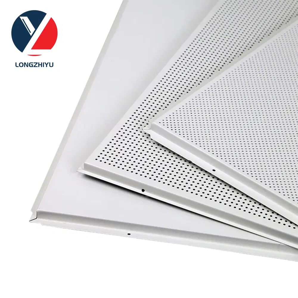Commercial Interior Aluminum Ceiling Panels 600X600 Size Metal False Ceiling Material