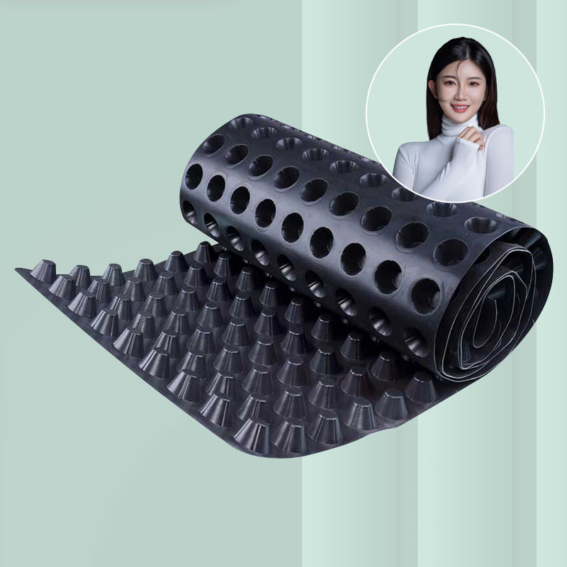 China Factory Dimpled Drain Board /Composite Drainage Board 0.8-5.0cm Waterproof and Drainage Sheet HDPE Plastic for Garden Drainage