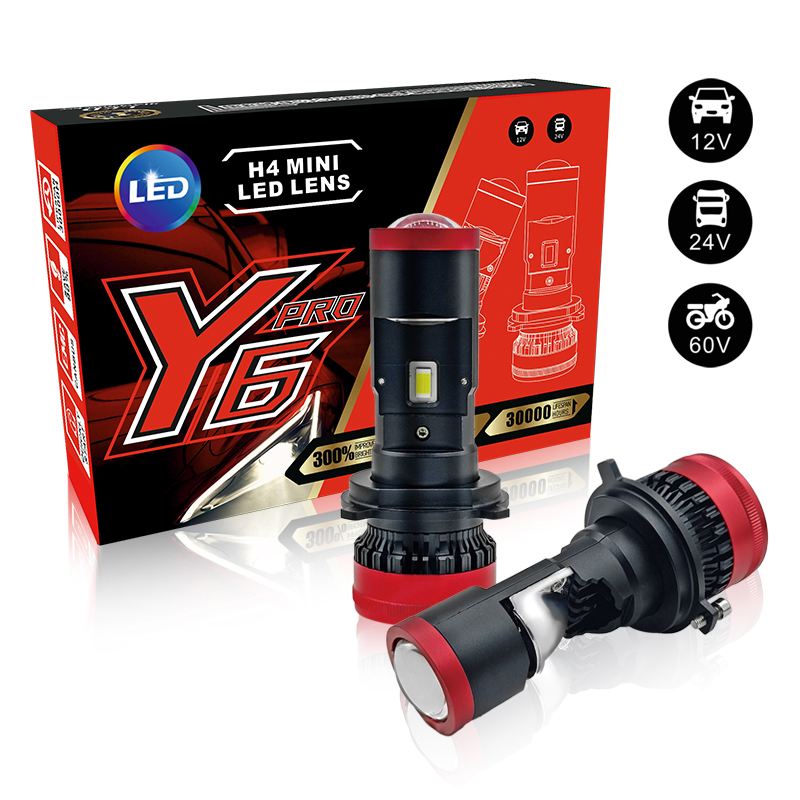 LED-проектор Y6PRO H4 12V/24V с двойным рефлектором