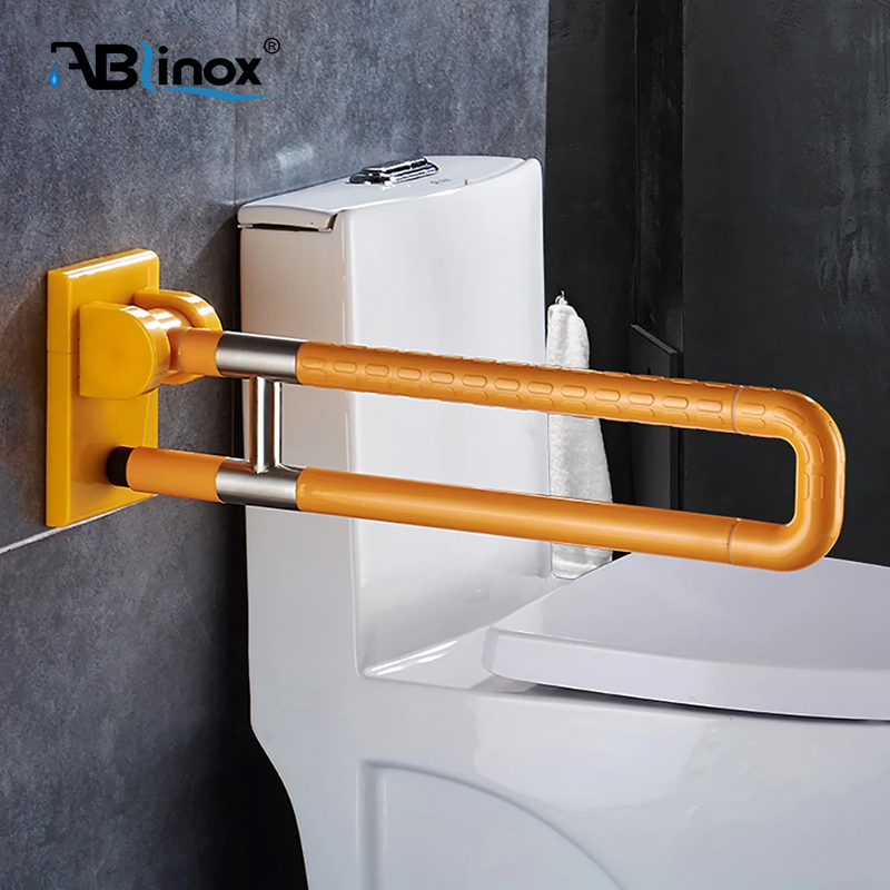 Stainless Steel 304 Bathroom Barrier Free Rubber Grab Bar