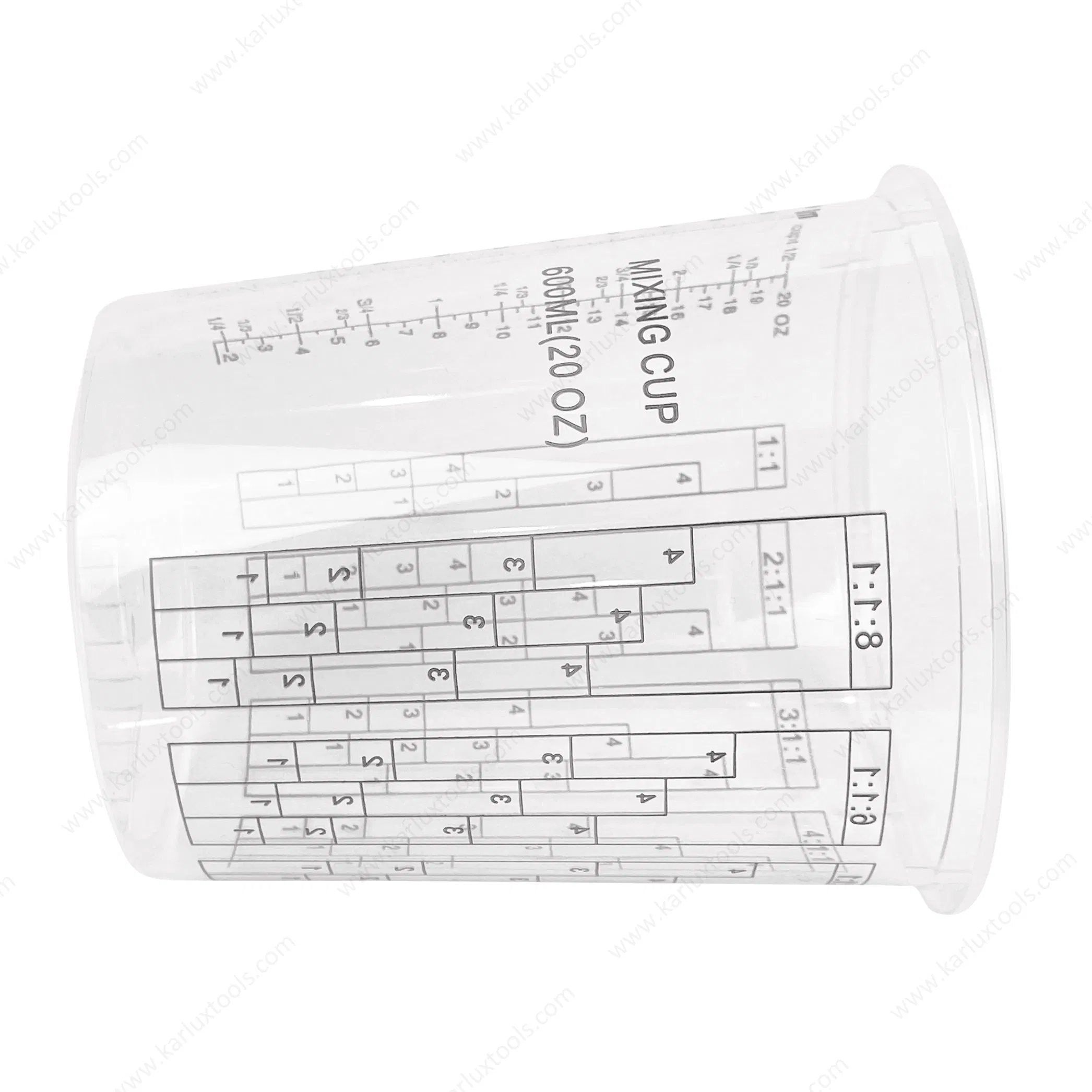 20 Oz 600ml Auto Paint Measuring Cups 20 Ounce PP Plastic Resin Epoxy Disposable Quart Mixing Cups Graduated Paint Mixing Cups