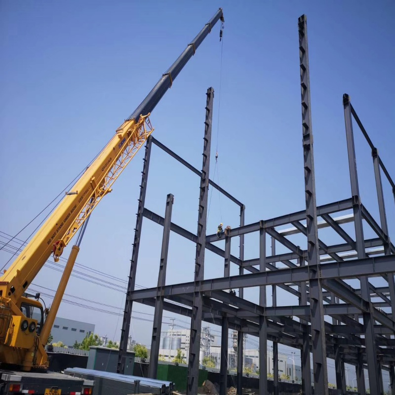 High Strength Prefabricated Resistance China Industrial Hanger Bridge Warehouse Construction Building Design Light Steel Shade Frame Structure