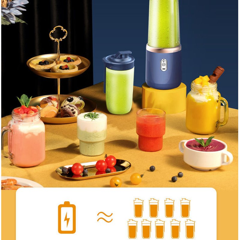 Compact and Portable Rechargeabal High-Speed Mini Juicer for Travel and Home