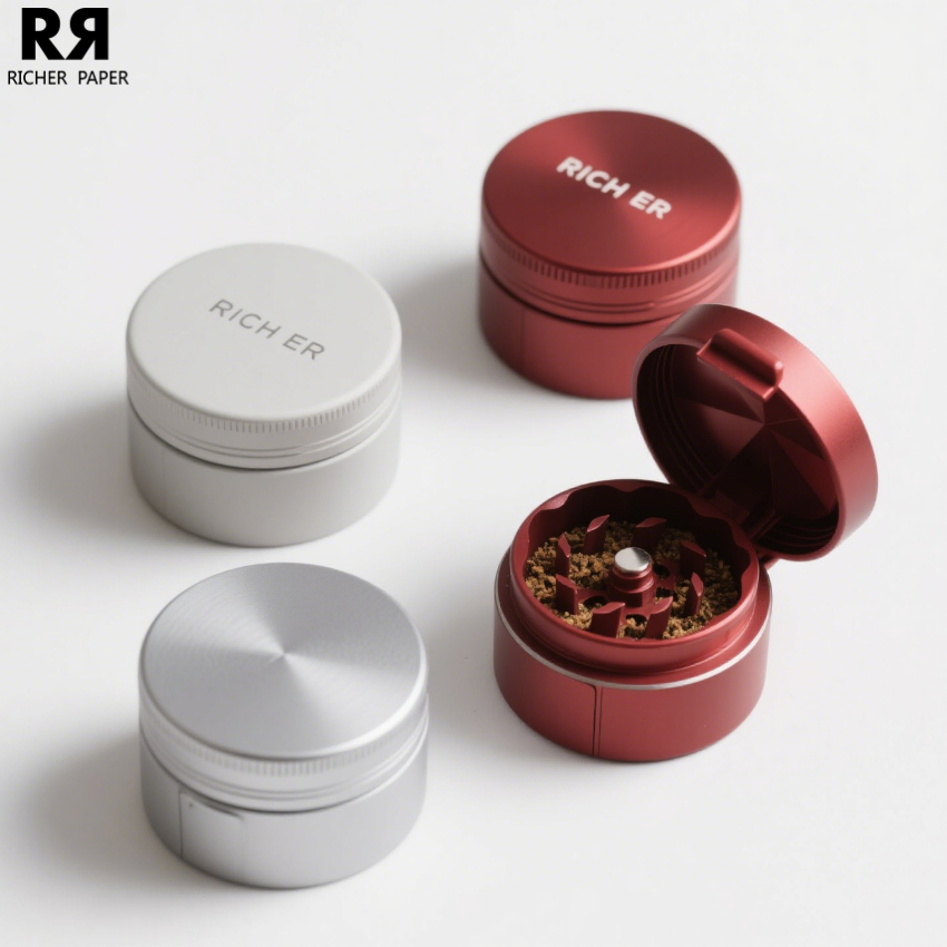 Factory Hot Selling Degradable Grinder 55mm Two-Layer Environmentally Friendly Wheat Straw Grinder Custom Logo Grinder