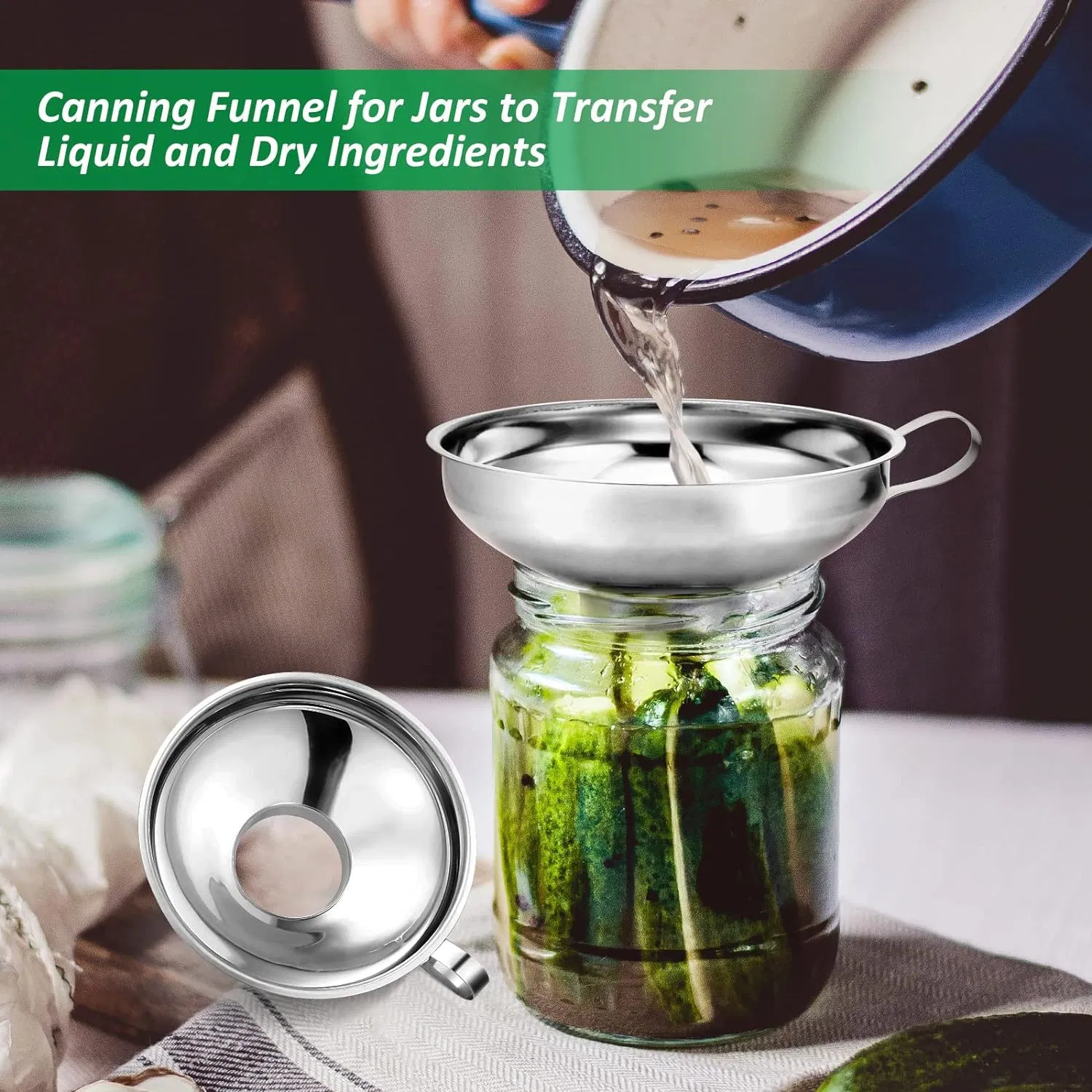 Wide Mouth Funnel Food Grade Stainless Steel Canning Funnel