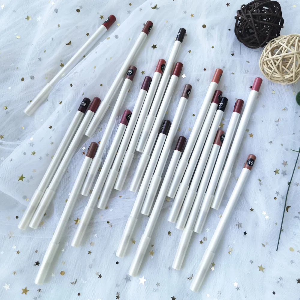 Nude Roll on Makeup Lip Pencil Liner Vegan Logo Lip Cream Brown Waterproof