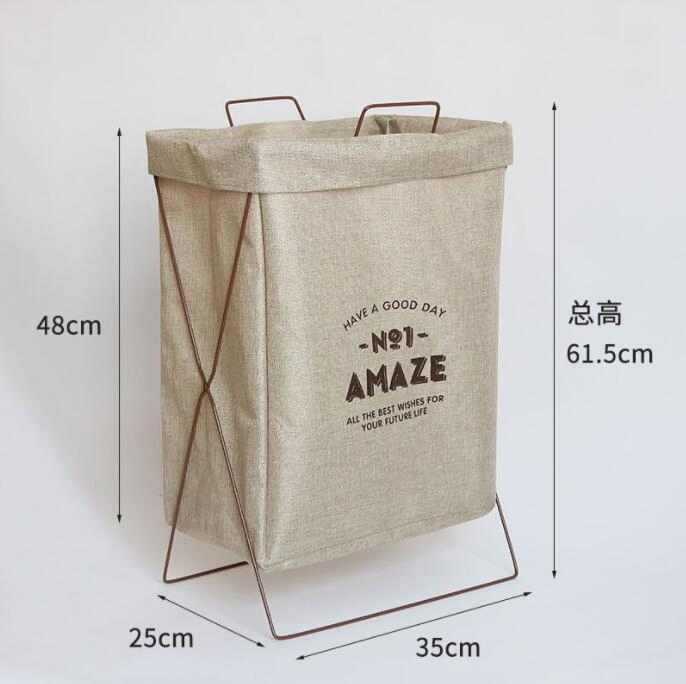 Iron Frame Foldable Laundry Basket