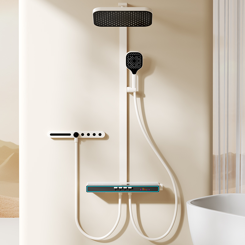 Bathtub Faucet Hot and Cold Faucet Constant Temperature Square Bathtub Shower Set