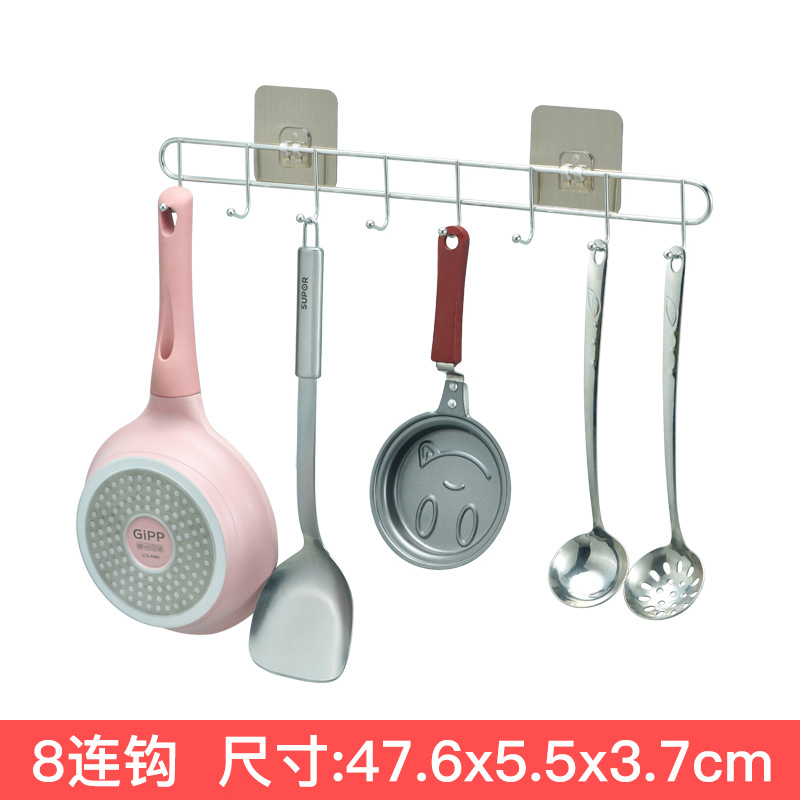 Plastic Adhesive Sticker Transparent Wall Stainless Steel Hook Heavy Duty