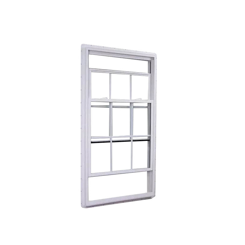 UPVC Double Hung Windows Plastic Vertical Sliding Window American House Vinyl Windows with Flymesh