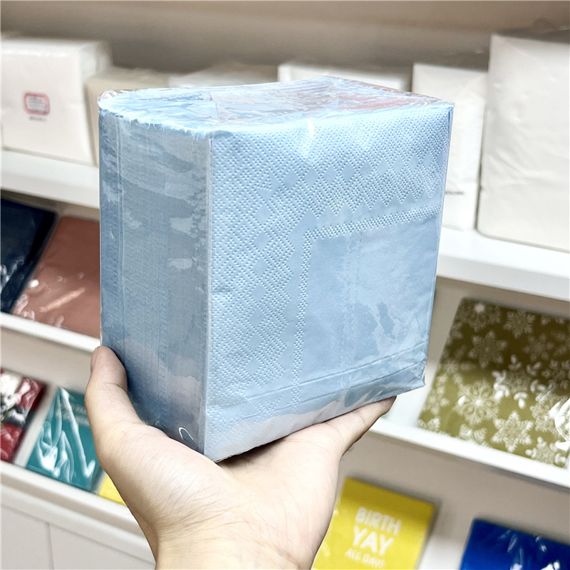 Hot Sale Natural Custom Printed Logo Elegant Disposable Absorbent Thick Restaurant Paper Napkins Manufacturers