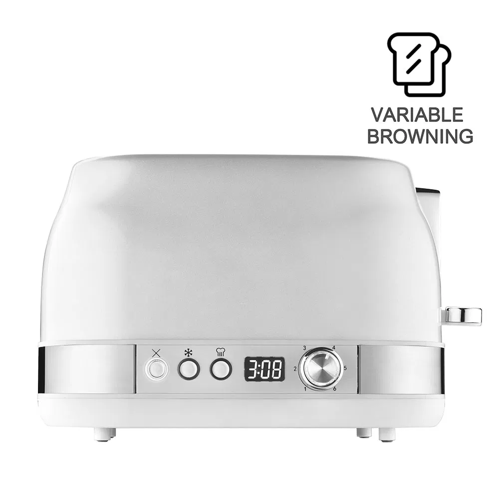 LED Display Time Watch Smart Bread Toaster Machine 2 Slice Commercial Price Pop up Toasters Custom Toaster