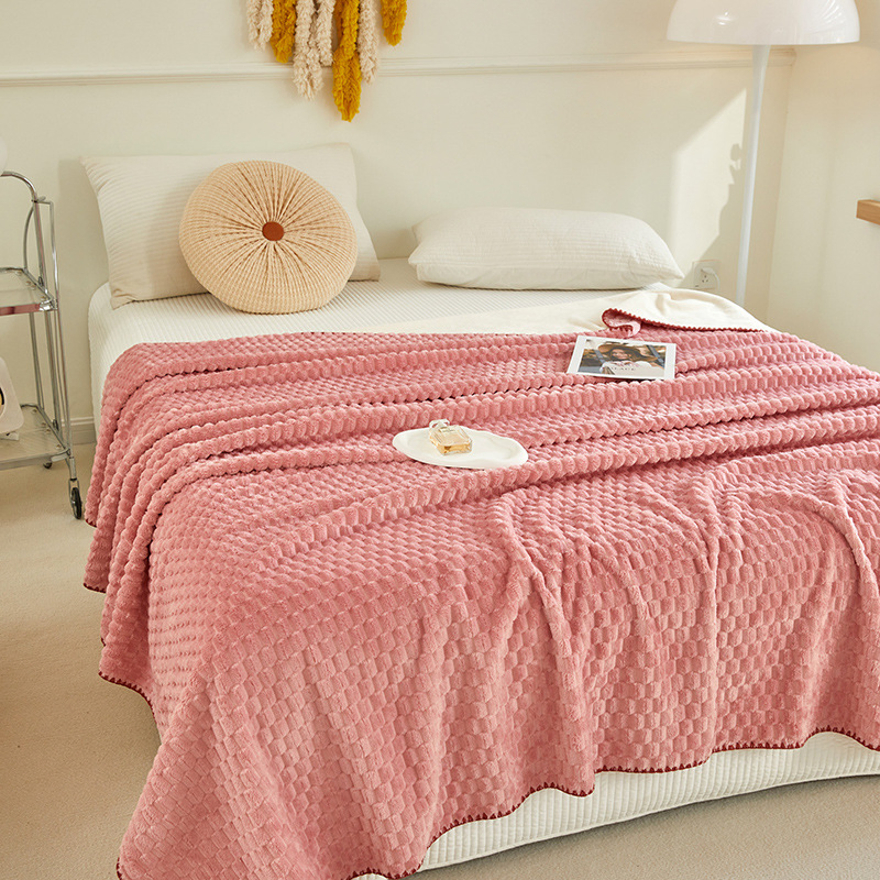 Solid Color Blanket Milk Velvet Winter Super Soft Blanket