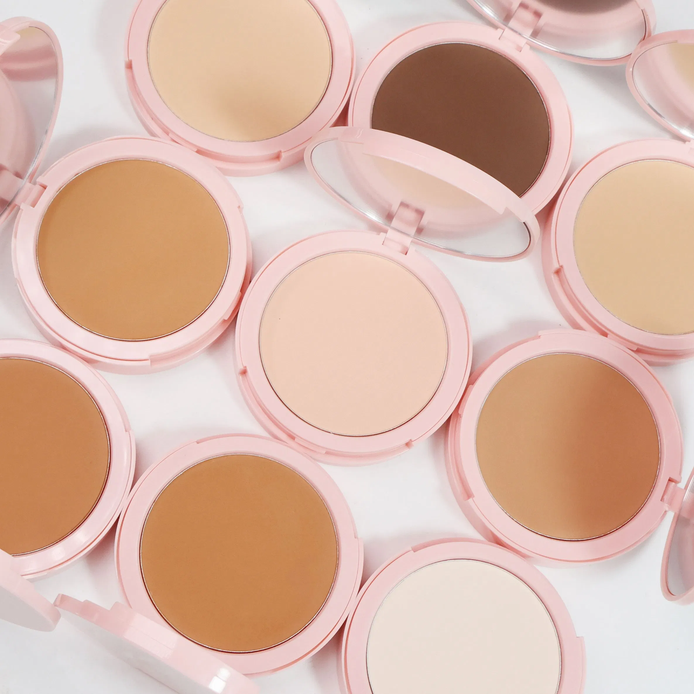 Hot Selling 14 Colors Matte Makeup Setting Powder OEM Logo Vegan Oil Control Compact Powder