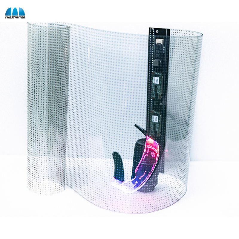 Transparent LED Film Screen for Glass Window P4 P6 P8 P10 P20 LED Film Transparent Display for Store Window Advertising